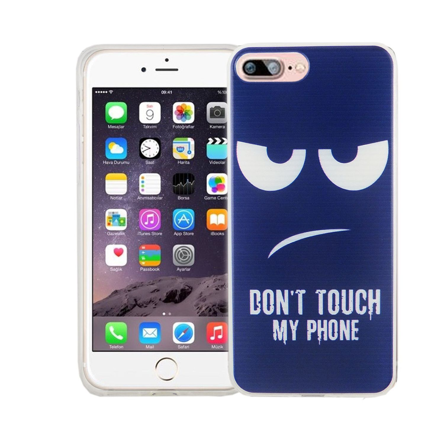 Apple, Plus, Backcover, Bumper, DESIGN 7 KÖNIG Handyhülle iPhone Blau
