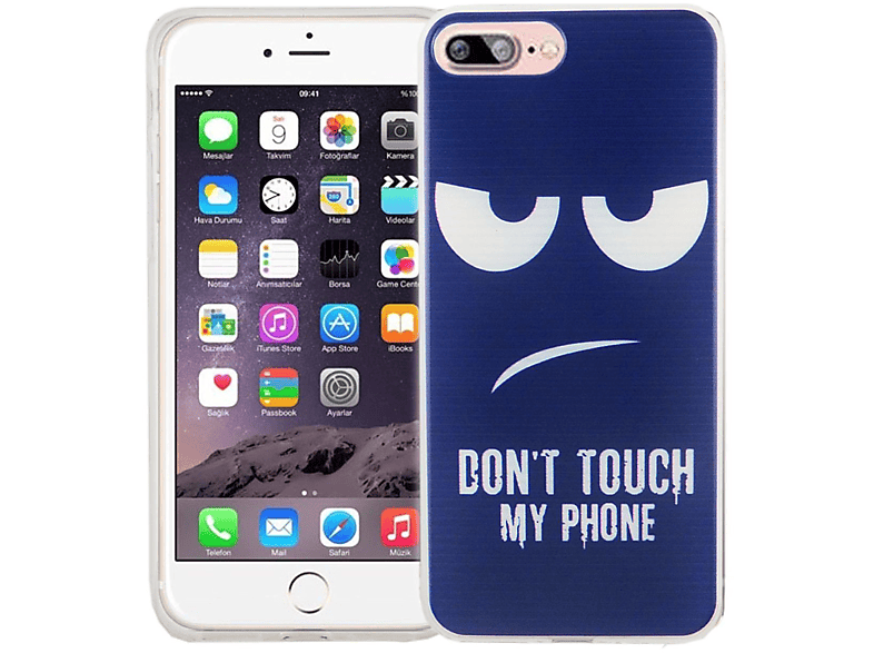 DESIGN KÖNIG iPhone Blau Bumper, Handyhülle Backcover, Apple, Plus, 7