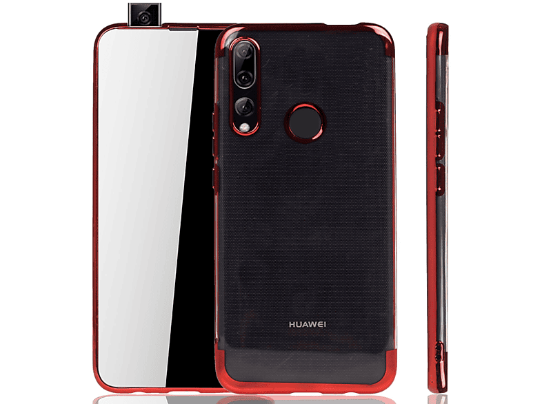 KÖNIG DESIGN Schutzhülle, Backcover, Huawei, Y9 (2019), Rot