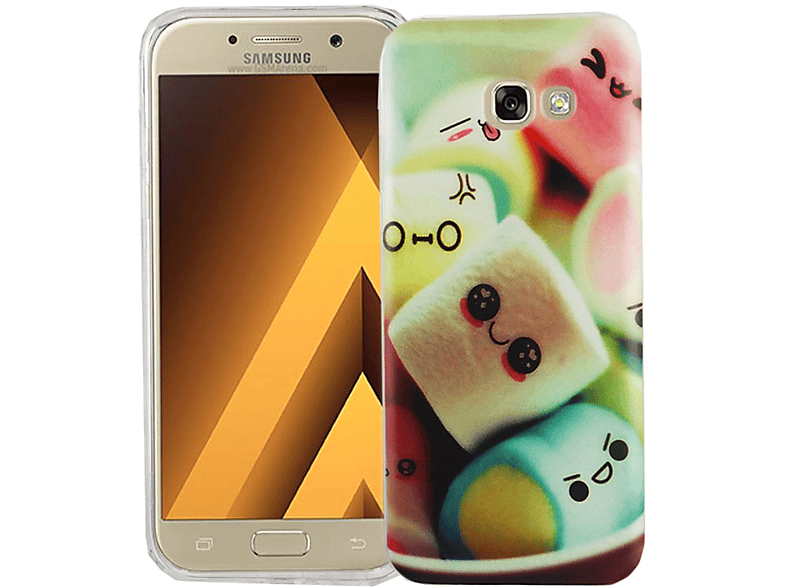 Mehrfarbig Handyhülle Samsung, Backcover, A5 Galaxy Bumper, DESIGN KÖNIG (2017),