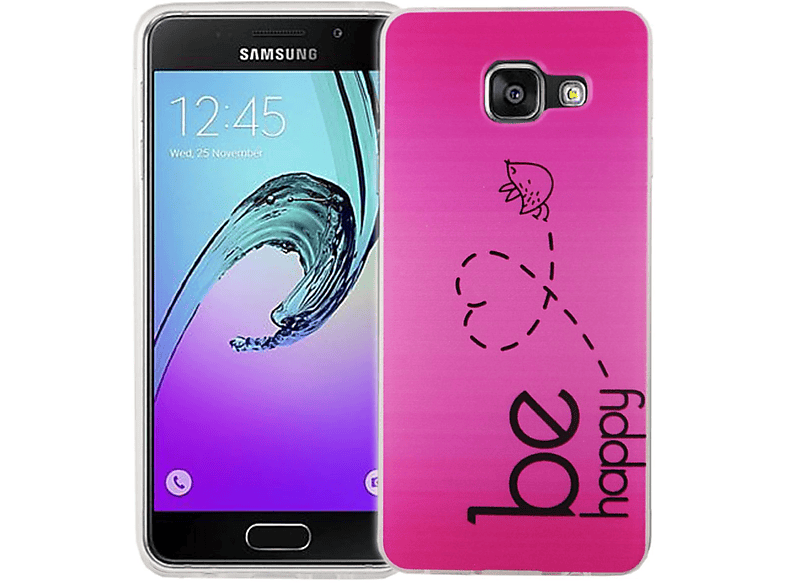 Samsung, Handyhülle Rosa A3 DESIGN KÖNIG Backcover, Bumper, Galaxy (2016),