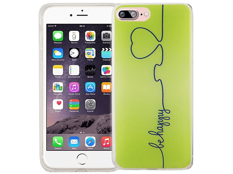 8 Apple, Plus, iPhone Grün Handyhülle Backcover, DESIGN KÖNIG Bumper,