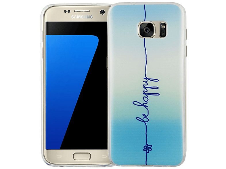 Bumper, S7, Galaxy Blau Backcover, Handyhülle Samsung, KÖNIG DESIGN