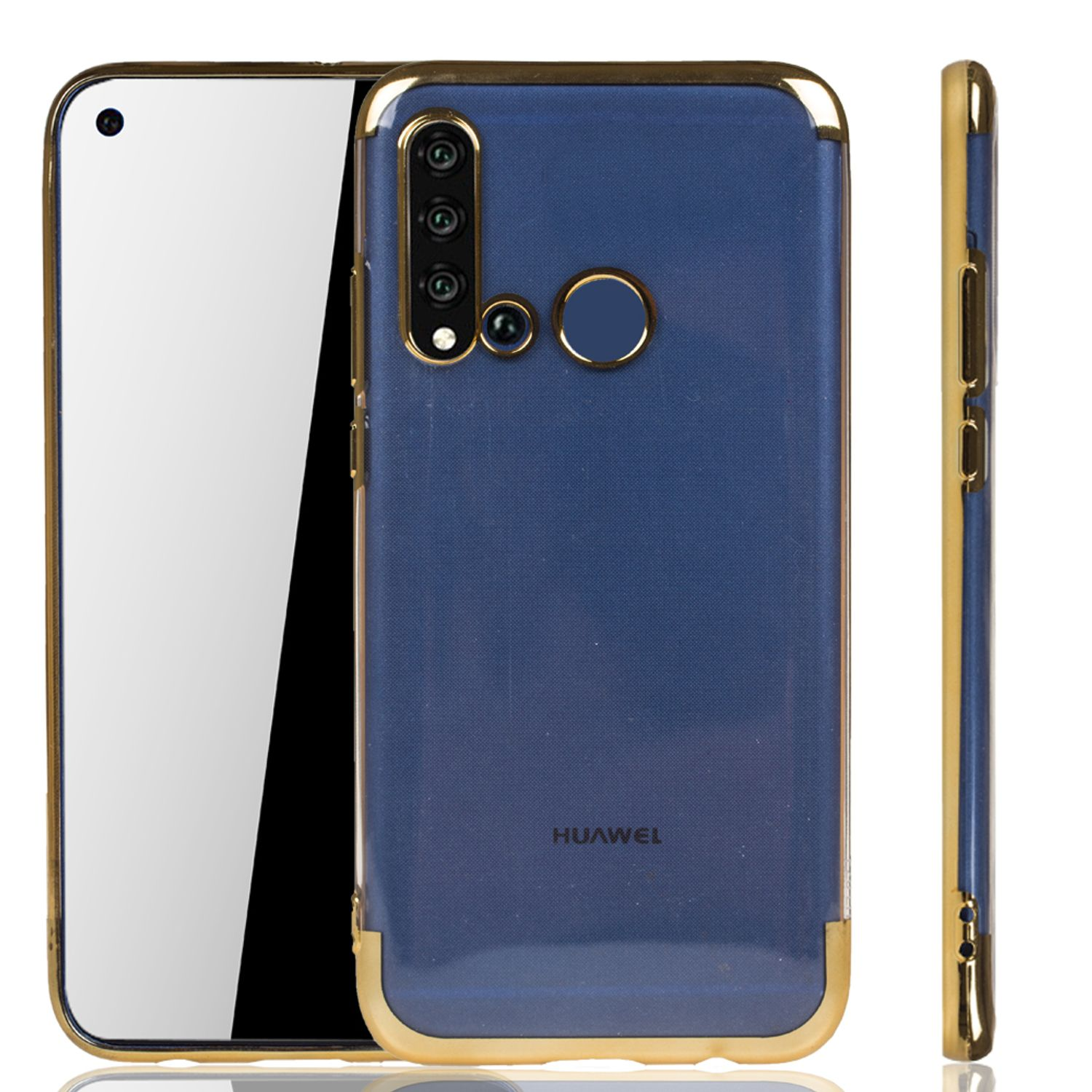 KÖNIG DESIGN Schutzhülle, Lite Huawei, Backcover, Gold P20 2019