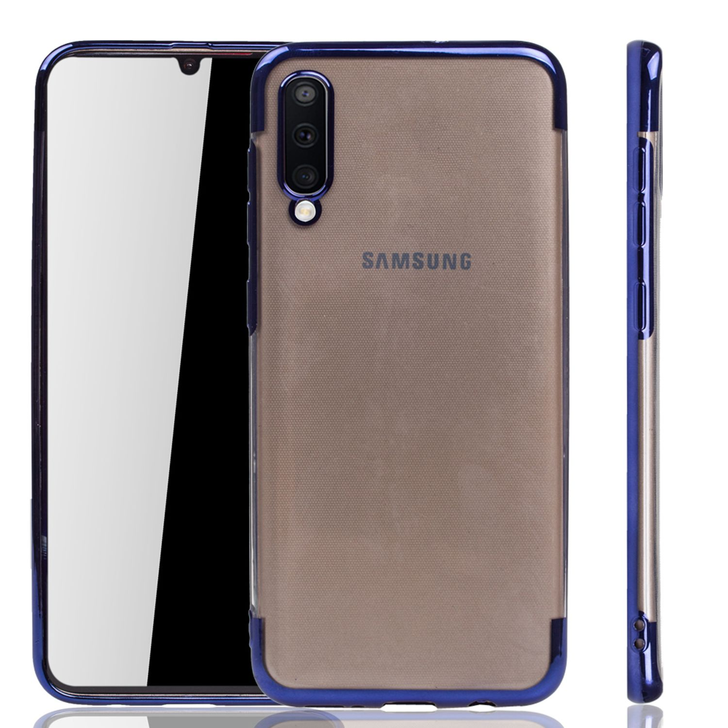 KÖNIG DESIGN Galaxy Schutzhülle, Blau Samsung, A50, Backcover