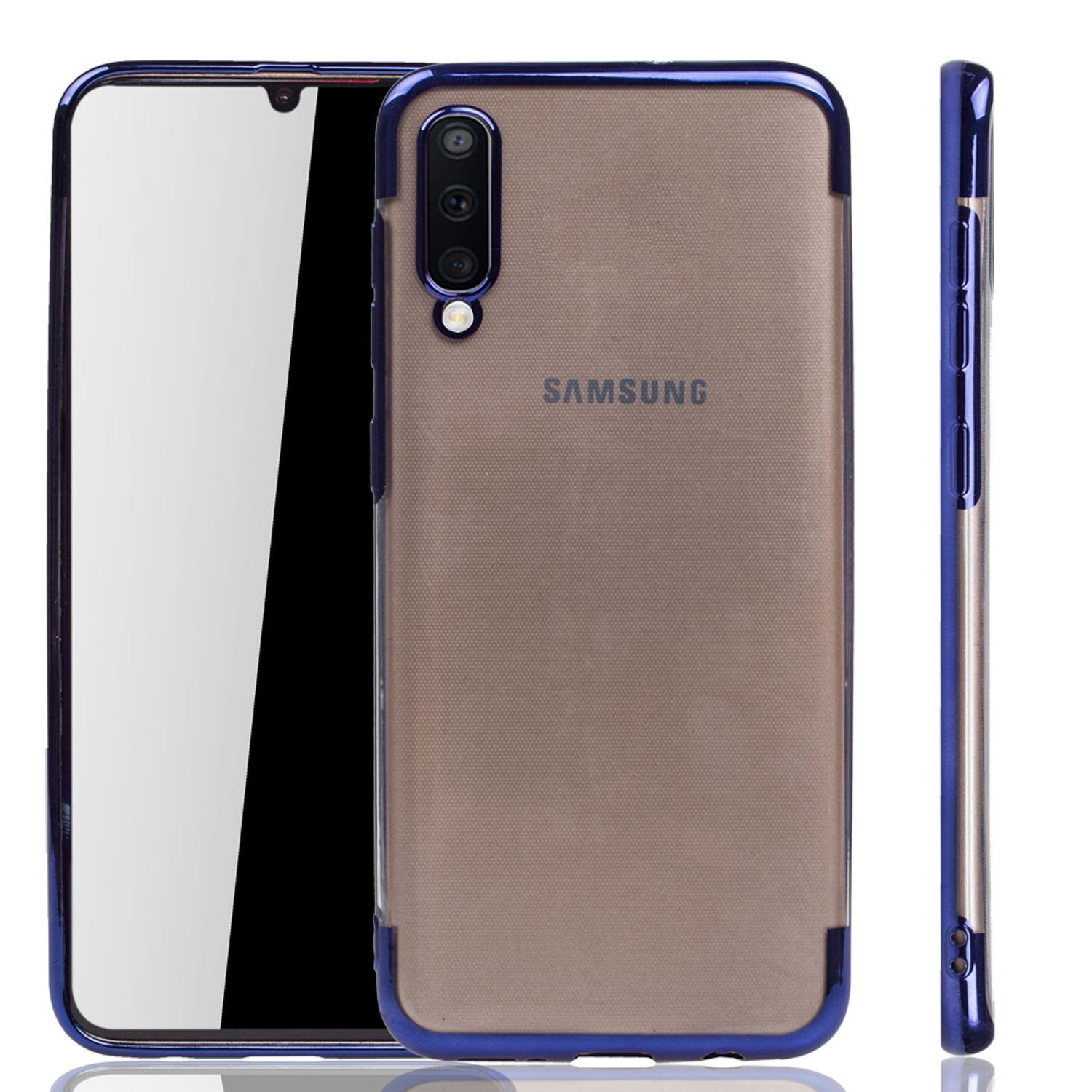 KÖNIG DESIGN Schutzhülle, Blau A50, Samsung, Galaxy Backcover