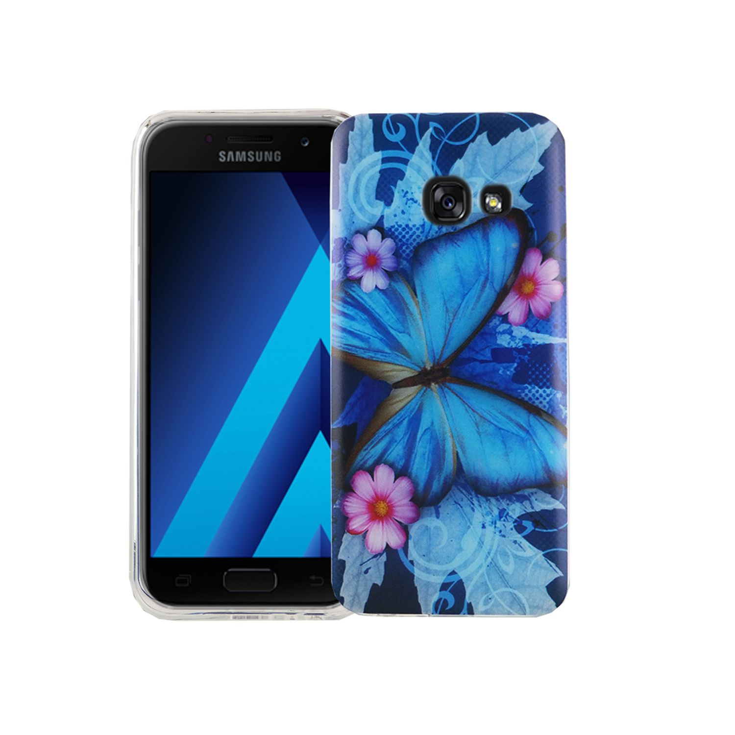 Samsung, DESIGN A3 Bumper, Blau (2017), Handyhülle Galaxy KÖNIG Backcover,