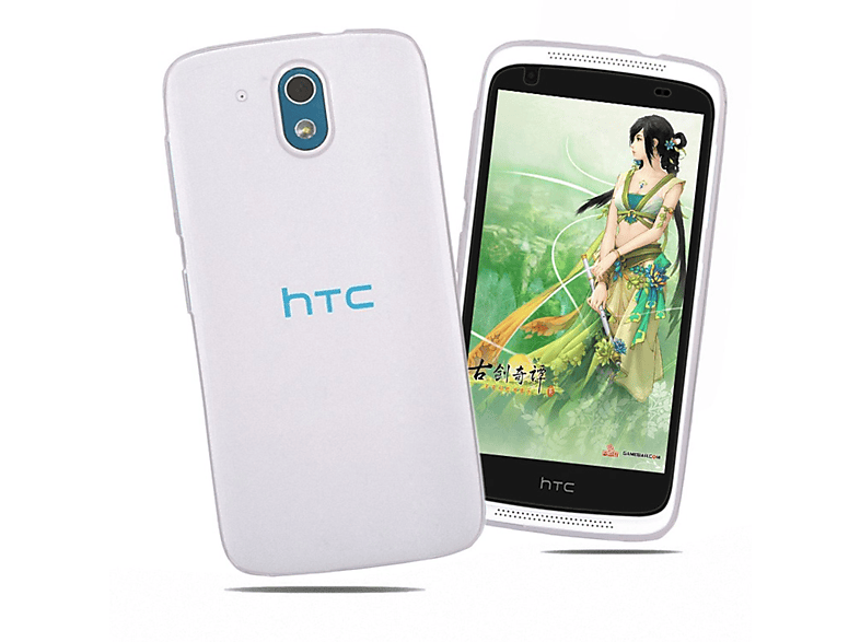 HTC, Handyhülle 526G+, Transparent KÖNIG Backcover, Dünn Bumper, Ultra Desire DESIGN