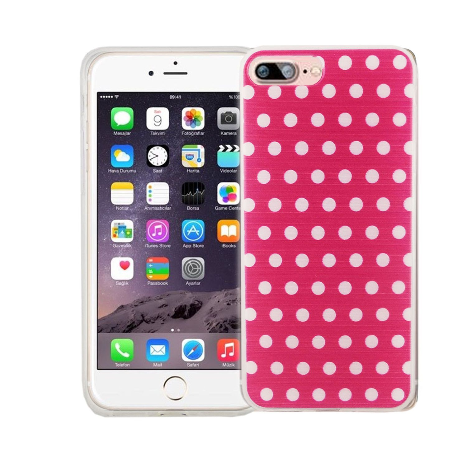 Plus, Rosa iPhone Handyhülle Bumper, 7 DESIGN Backcover, KÖNIG Apple,