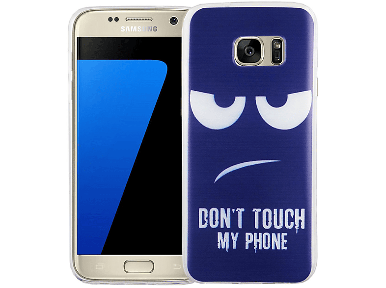 DESIGN Handyhülle Bumper, S7, Blau Samsung, KÖNIG Backcover, Galaxy