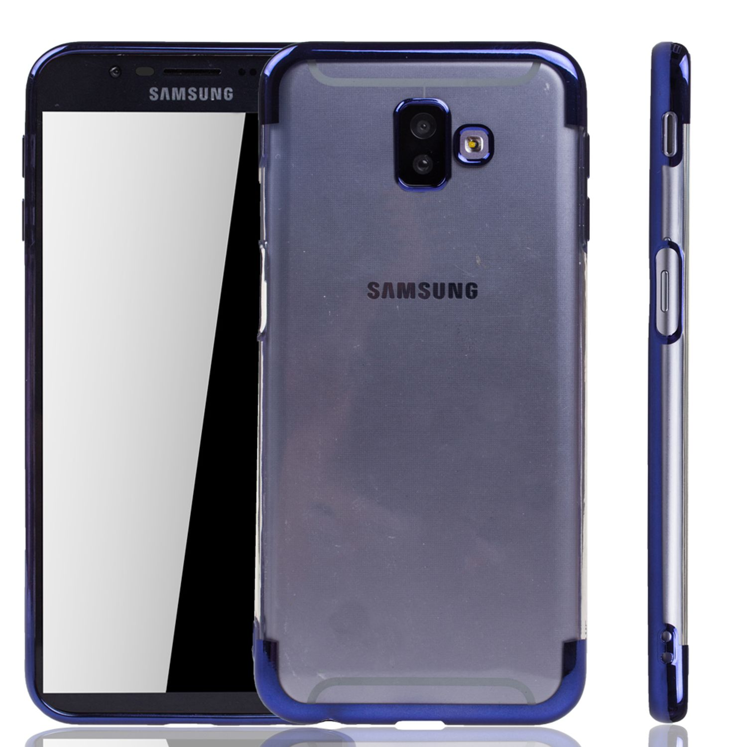 KÖNIG DESIGN Backcover, Samsung, Schutzhülle, Galaxy Plus, J6 Blau