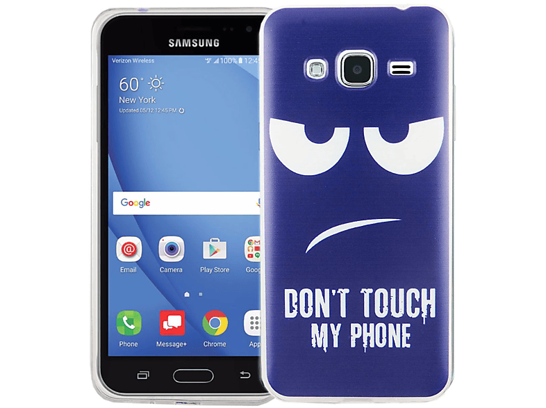 KÖNIG DESIGN Backcover, Samsung, Bumper, Blau Galaxy J3 Handyhülle (2016)