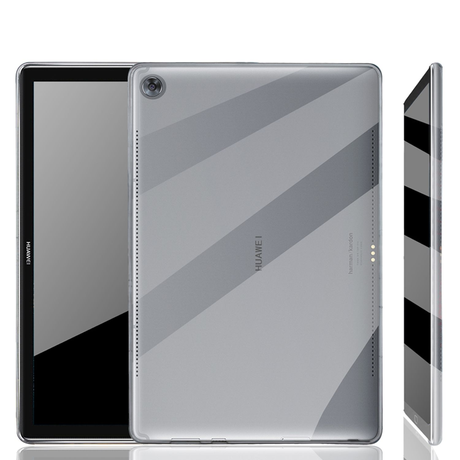 Transparent Kunststoff, Tablethülle Backcover Tablet Hülle Huawei KÖNIG DESIGN für