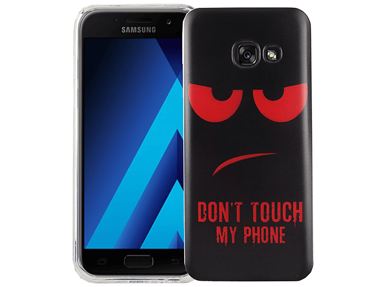 DESIGN Rot Galaxy Samsung, (2017), Bumper, A3 Backcover, Handyhülle KÖNIG