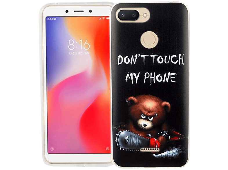 KÖNIG DESIGN Xiaomi, Backcover, Schutzhülle, Redmi 6, Schwarz