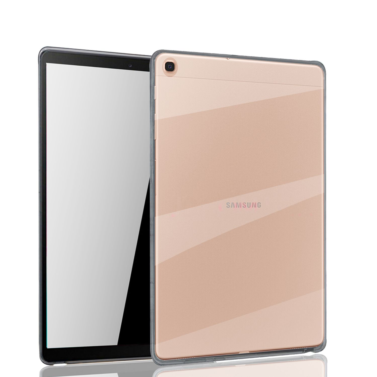 Hülle Tablethülle Kunststoff, DESIGN KÖNIG Transparent Samsung Tablet für Backcover