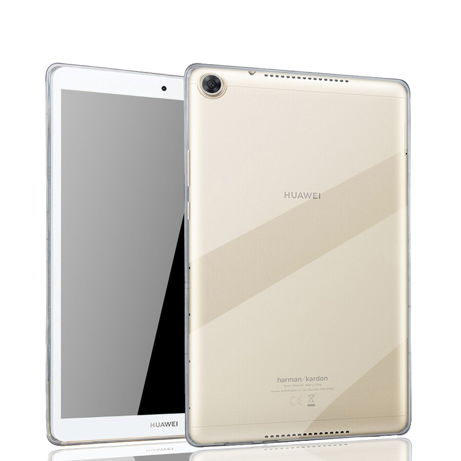 für Tablethülle KÖNIG Transparent Tablet DESIGN Hülle Huawei Backcover Kunststoff,