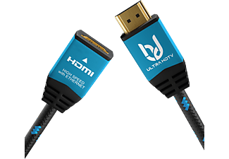 5m 4k V2.0 HDMI Verlängerungskabel flach Stecker auf Buchse 