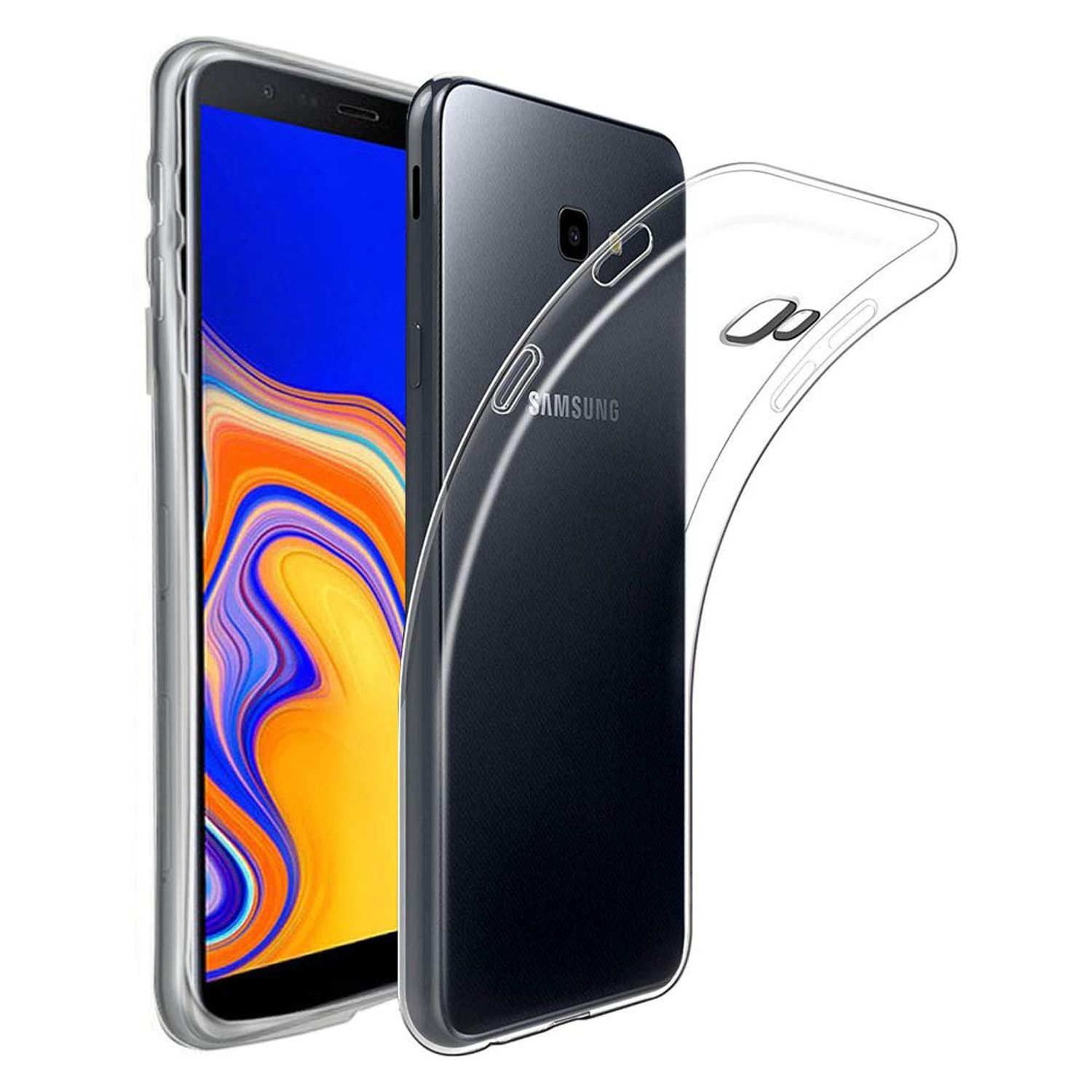 KÖNIG DESIGN Handyhülle Ultra Dünn Bumper, Transparent J4 Galaxy Backcover, Samsung, Plus