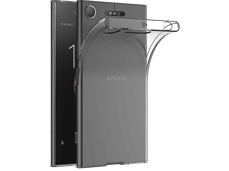 KÖNIG DESIGN Handyhülle Ultra Dünn Transparent Sony, Backcover, XZ1, Xperia Bumper