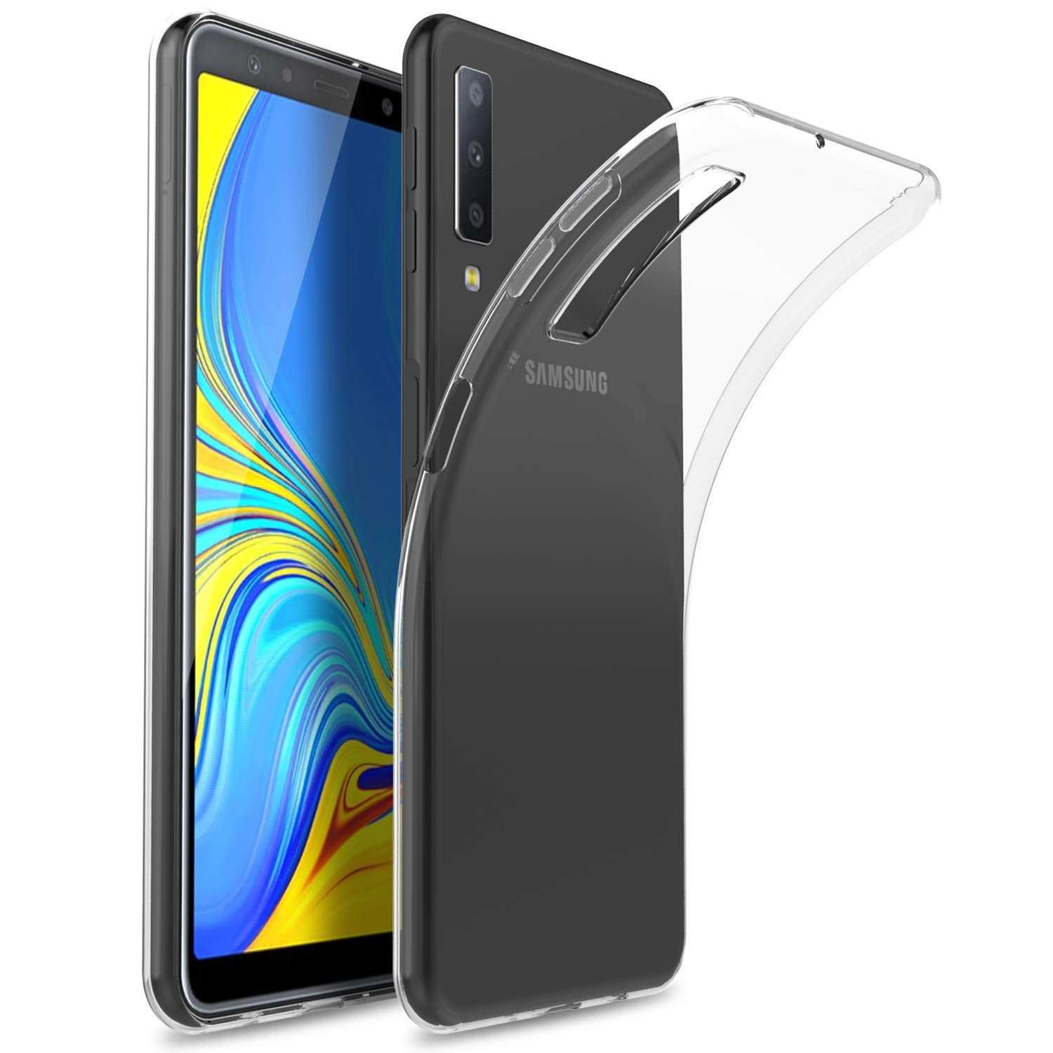 Ultra DESIGN (2018), Handyhülle Backcover, Samsung, Galaxy A7 KÖNIG Bumper, Dünn Transparent