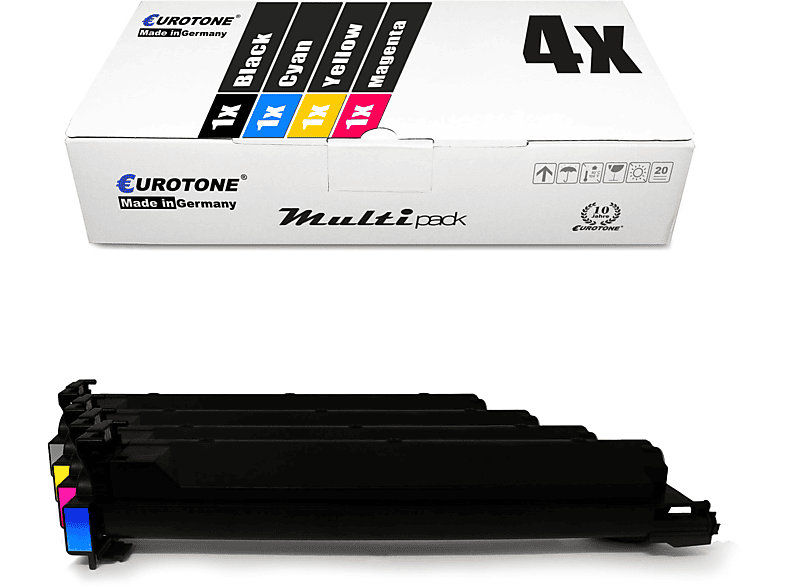 EUROTONE ET4090421 Toner Cartridge Mehrfarbig (Konica Minolta TN213K / A0D7152 TN213C / A0D7452 TN213M / A0D7352 TN213Y / A0D7252)