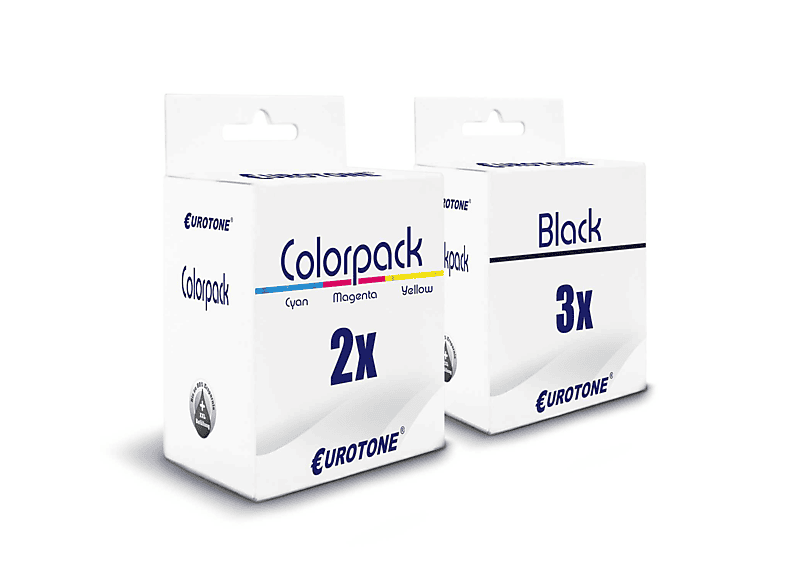 EUROTONE ersetzt Kodak 30XL 5er Set Tintenpatrone Mehrfarbig (Kodak 30C / NO30XL / 3952371 30B / NO30XL / 3952363)