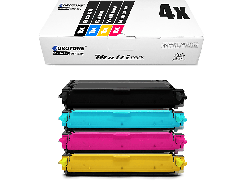 EUROTONE ET3653665 Toner Cartridge Mehrfarbig (Lexmark X560H2KG X560H2CG X560H2MG X560H2YG)