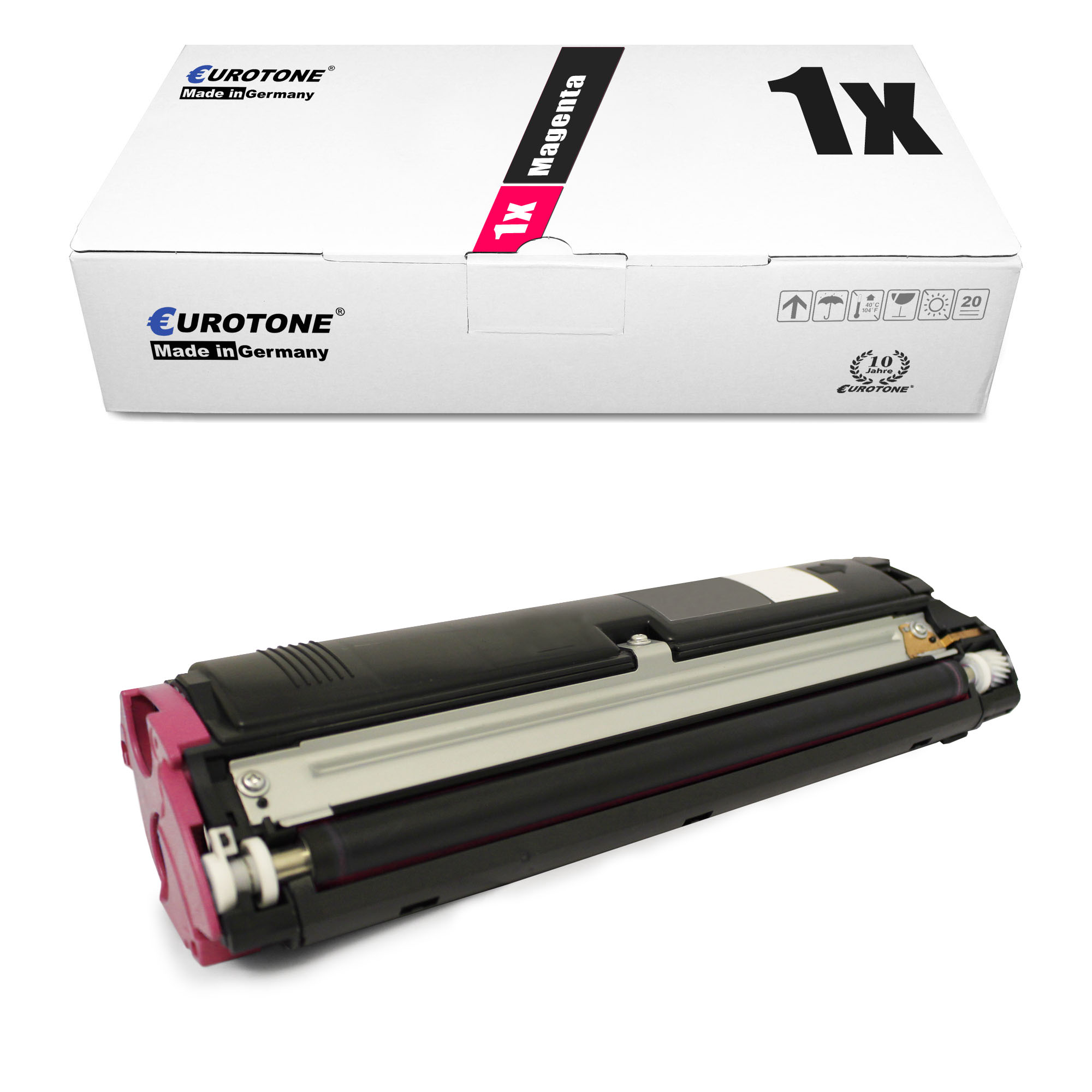 Magenta-Druckerpatrone mit "Eurotone"-Box. Magenta-Tinte.