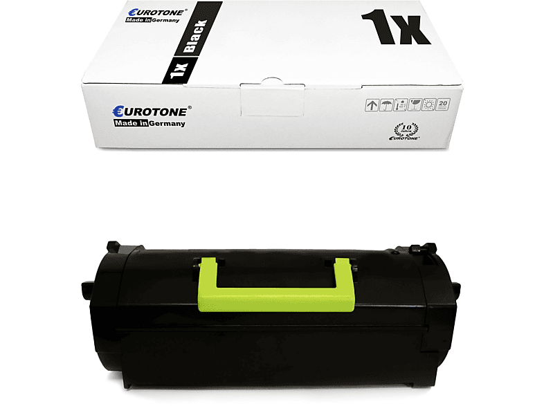 1xBK MS710 52D2H0L Cartridge Schwarz XL (Lexmark Toner / 522HL) EUROTONE