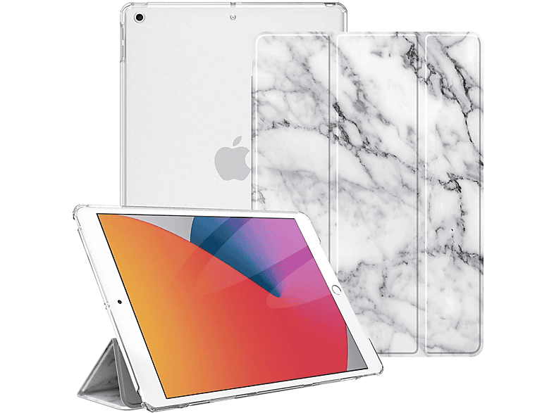 FINTIE Hülle, Bookcover, iPad, iPad 10.2 Zoll (9. Generation 2021/8. Gen 2020/7. Gen 2019), Marmor Weiß