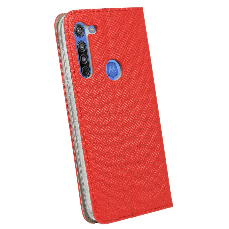 Moto G8 Bookcover, Rot Smart Motorola, Power, Hülle, COFI