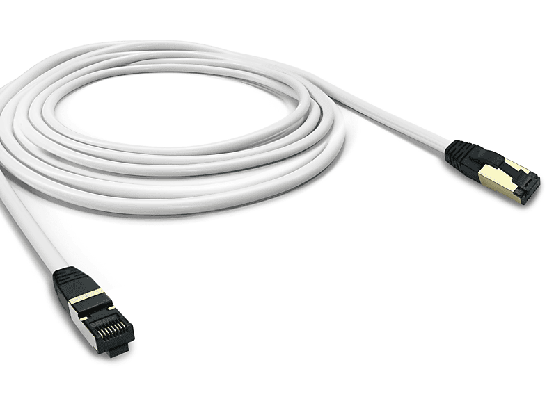 ARLI 5m Netzwerkkabel, Patchkabel weiß Cat8.1