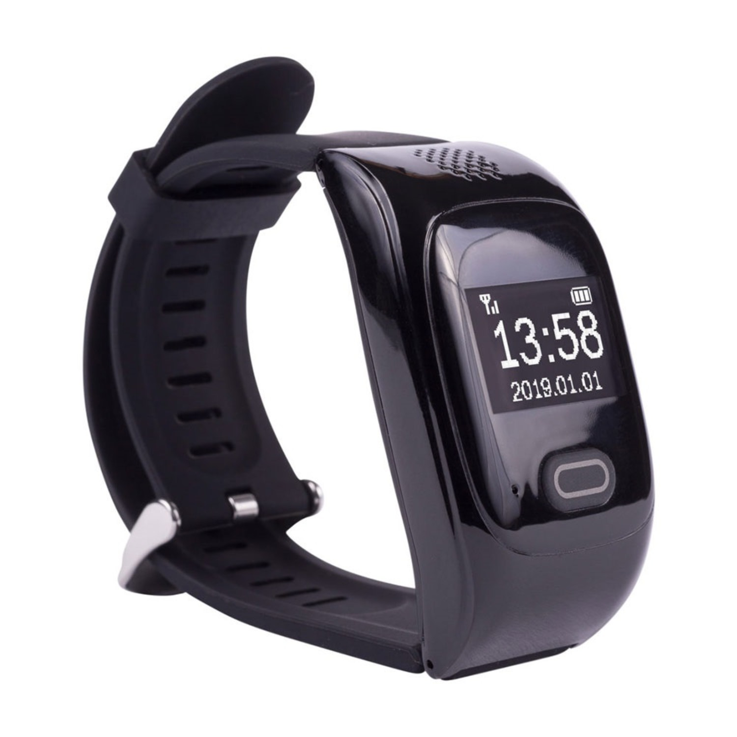 TELLIMED Solino GPS Notfall Uhr, Senioren Smartwatch, Schwarz