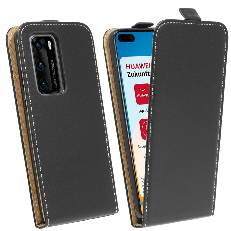 COFI Case, Flip Schwarz P40, Huawei, Cover