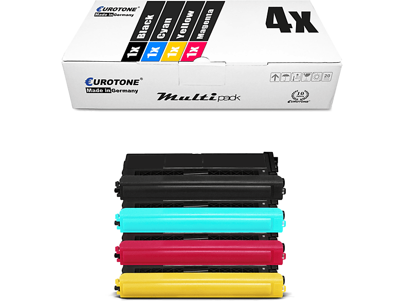 EUROTONE TN 328 4er Set Toner Cartridge Mehrfarbig Brother TN 328BK