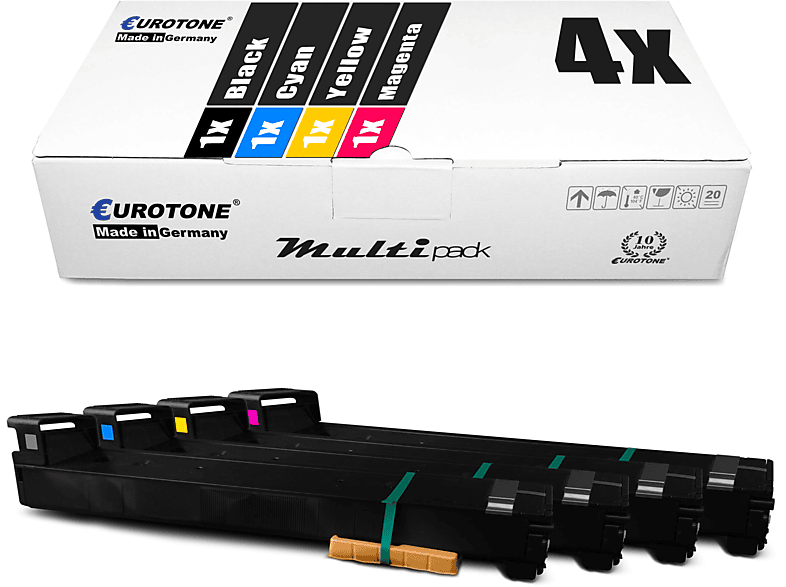 EUROTONE ersetzt HP CF300A-03A 827A 4er Set Toner Cartridge Mehrfarbig (CF300A / 827A CF301A / 827A CF303A / 827A CF302A / 827A) | Tonerkartuschen