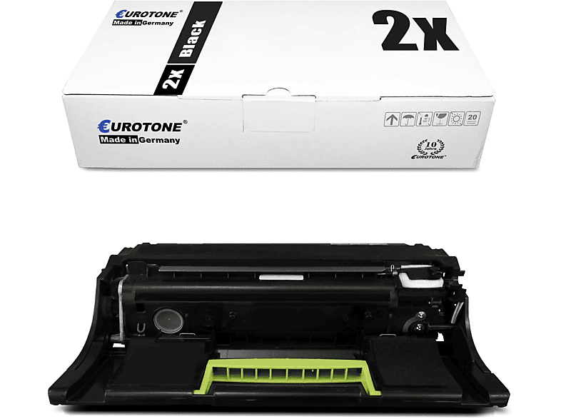 2xDR MS710 520ZA) EUROTONE (Lexmark Drum Unit / Schwarz 52D0ZA0