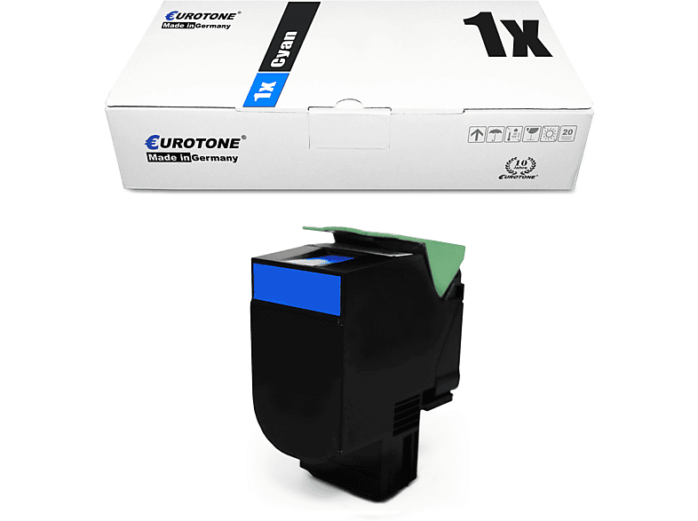 Cartridge EUROTONE (Lexmark Toner 800X2) / Cyan 80C0X20 ET3812130