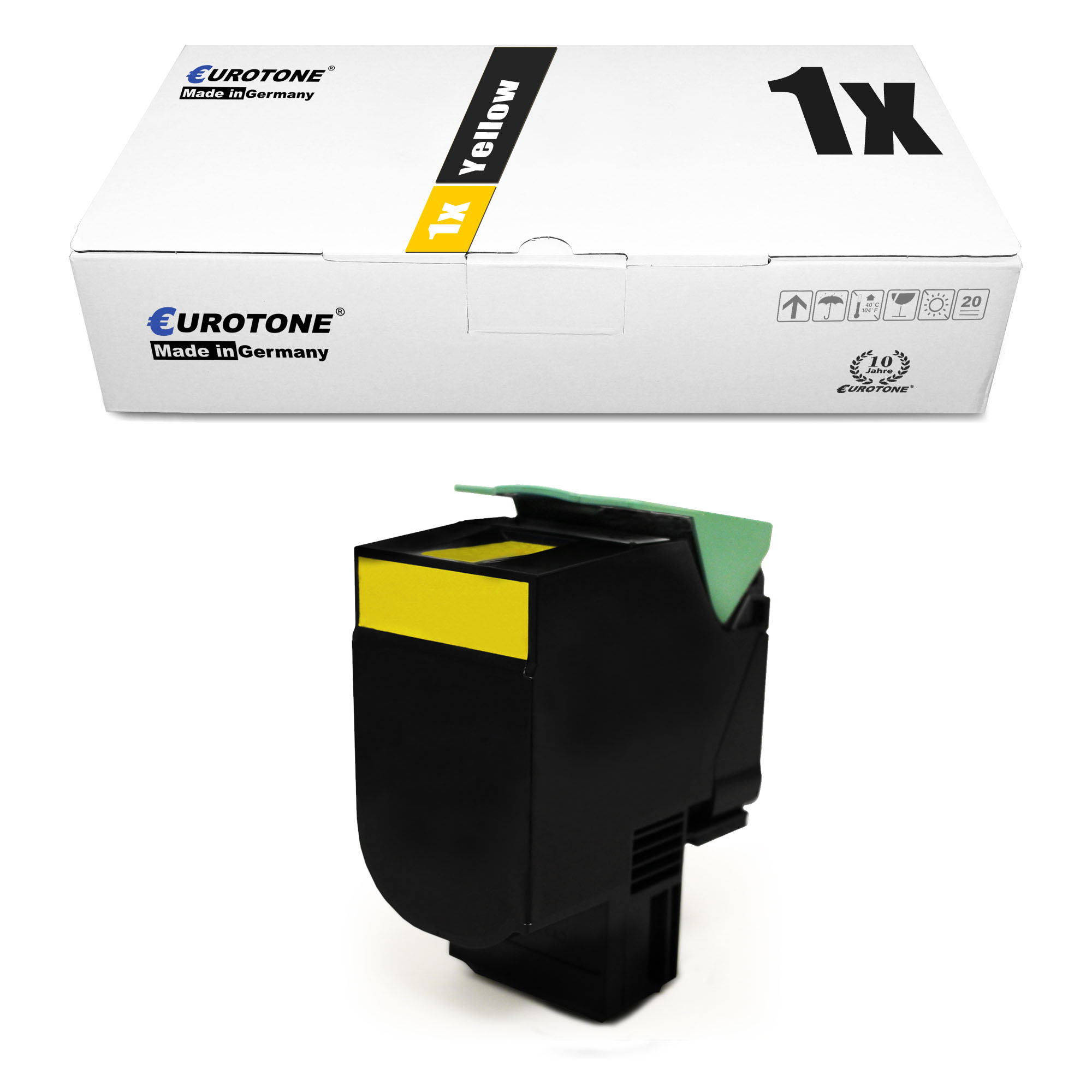 Toner Cartridge / 1xY 800X4) 80C0X40 CX510de EUROTONE (Lexmark Yellow