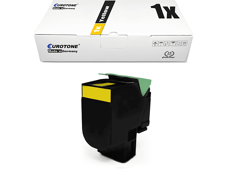 EUROTONE ersetzt Lexmark 78C0X40/78C2XYE/78C2XY0 Toner Cartridge Yellow (78C0X40/78C2XYE/78C2XY0 / 78C20YE 78C20Y0)