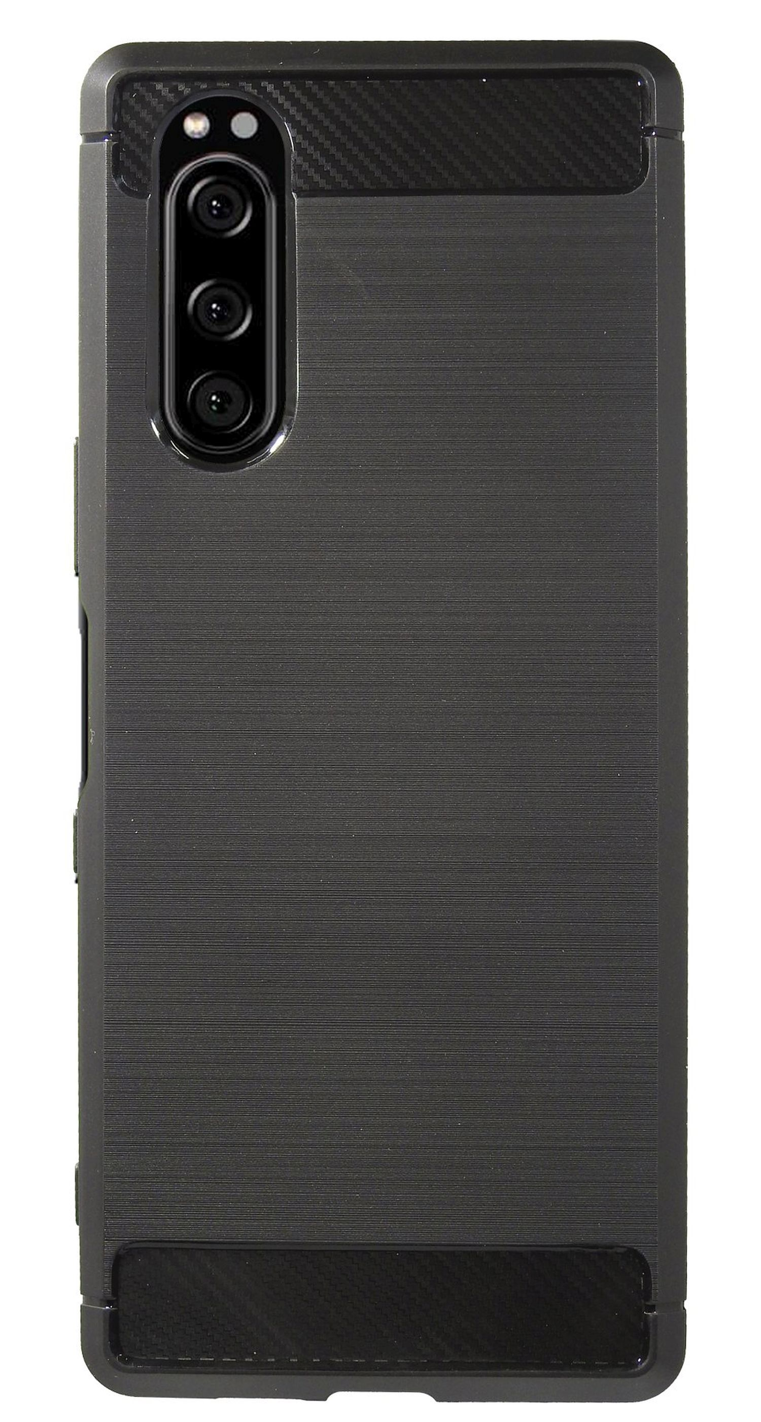 COFI Carbon-Look Case, Schwarz 5, Xperia Sony, Bumper