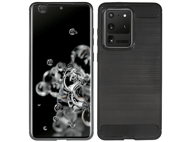 COFI Carbon-Look Case, Bumper, Ultra, Schwarz S20 Galaxy Samsung