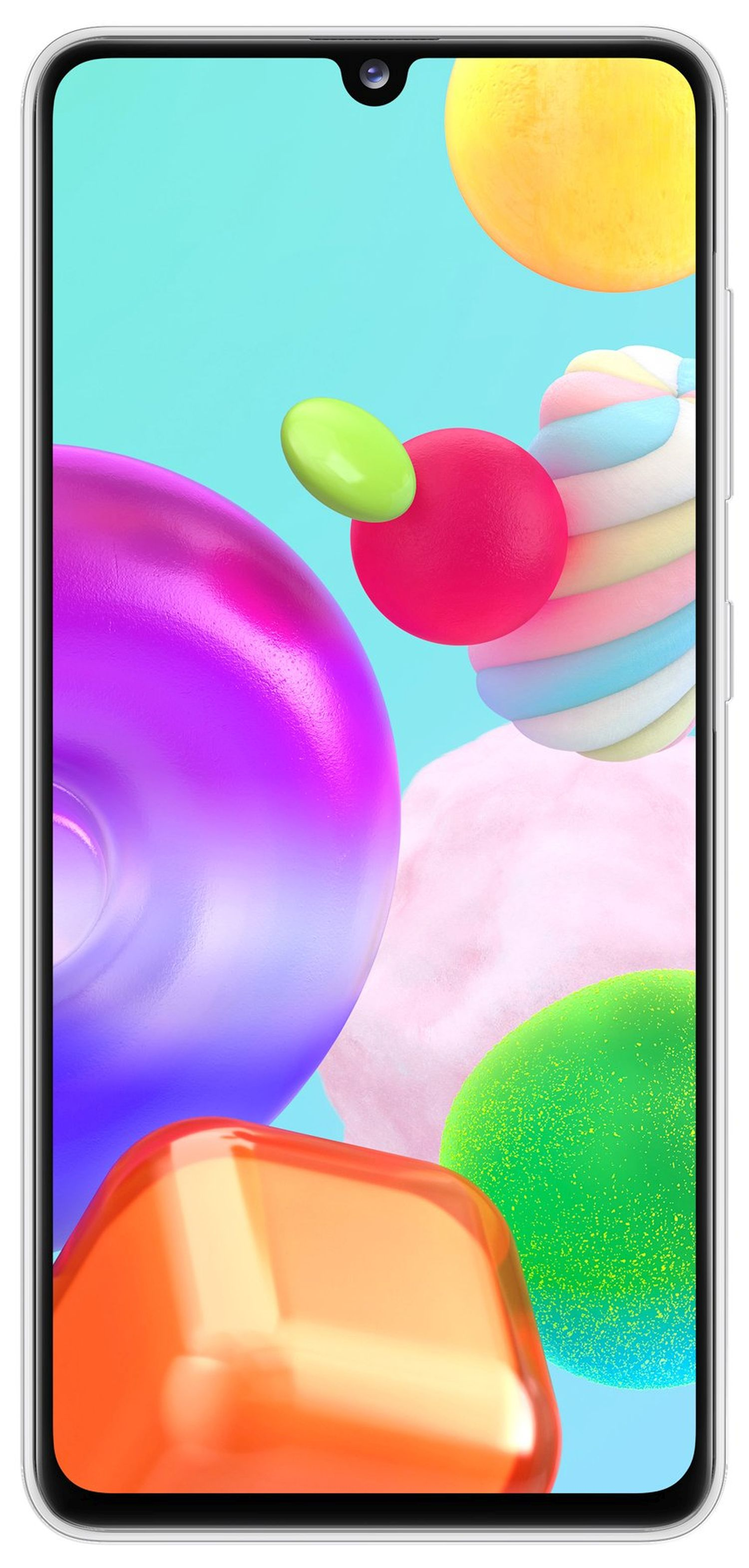 Ein Smartphone mit einem farbenfrohen abstrakten Hintergrund.