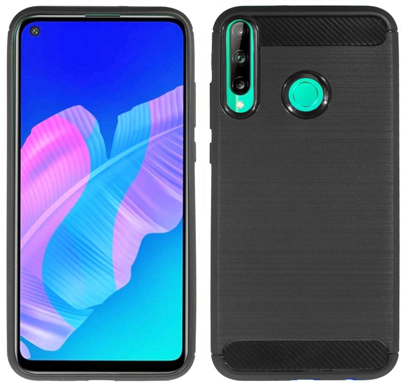 COFI Carbon-Look Case, Bumper, Huawei, Schwarz E, P40 Lite