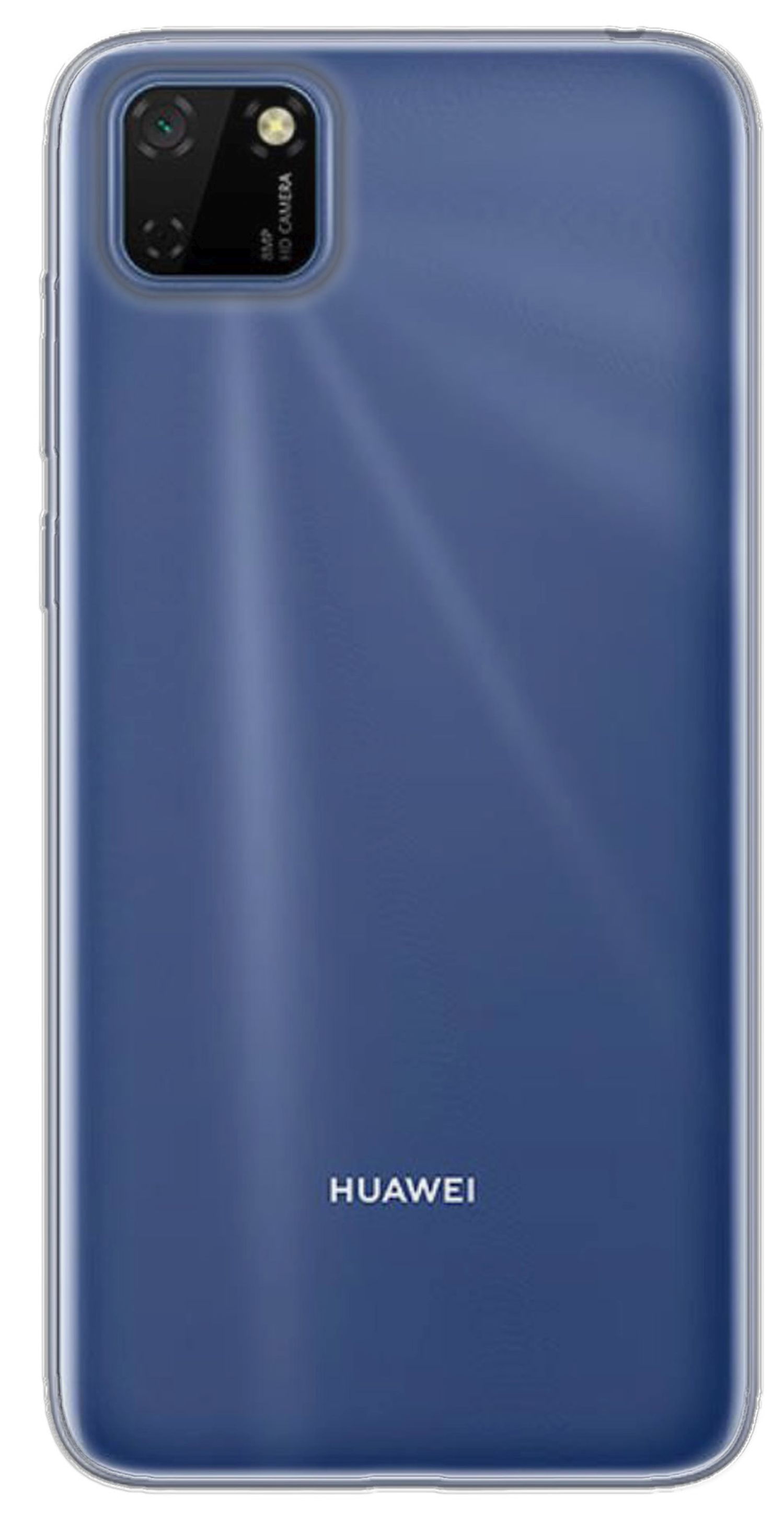 Schutz Hülle Transparent, HUAWEI Case Y5P Bumper, Cover cofi1453® Basic Soft kompatibel Huawei, mit COFI Transparent Y5P, Silikon TPU Handy