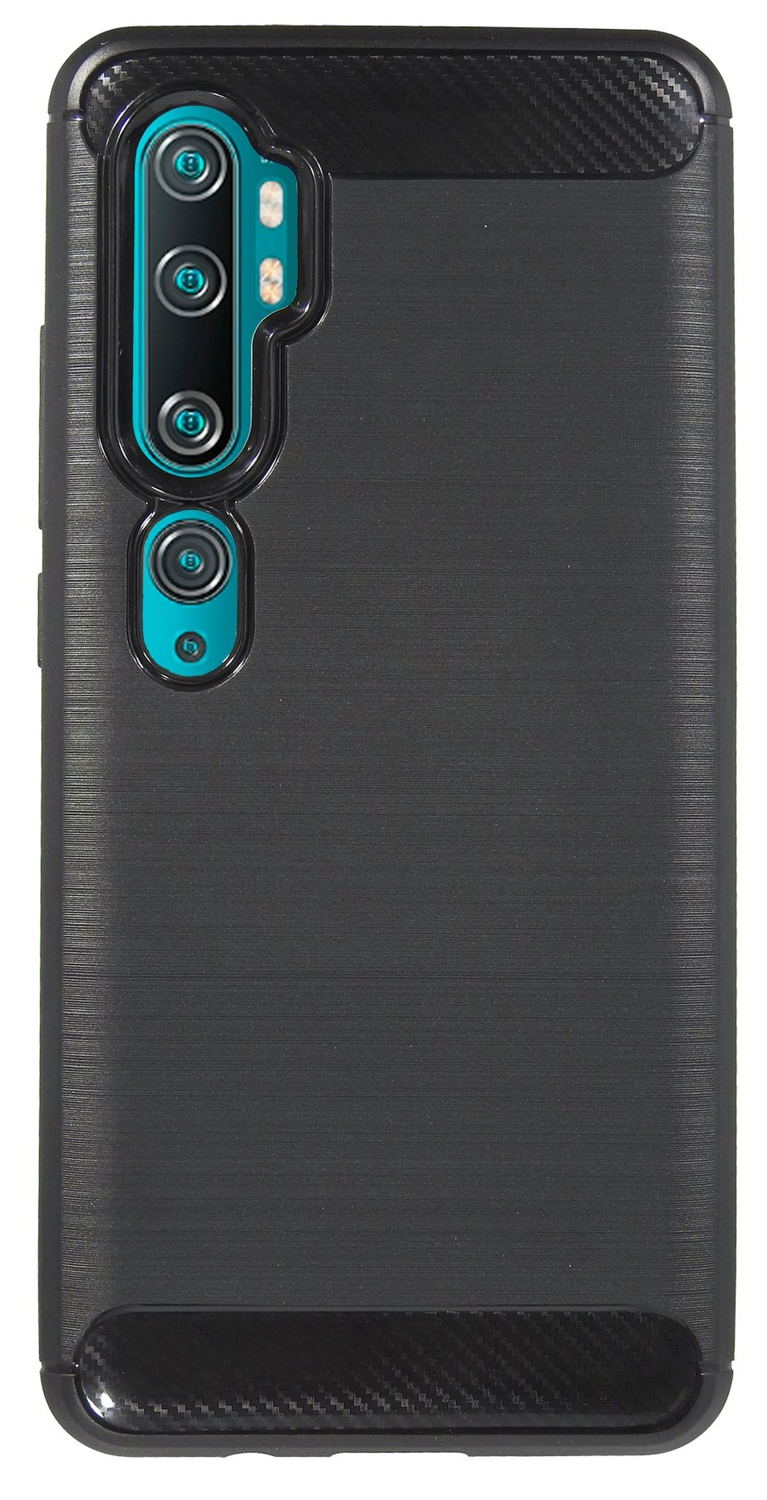 COFI Carbon-Look Case, Bumper, Xiaomi, 10 Note Pro, Schwarz Mi