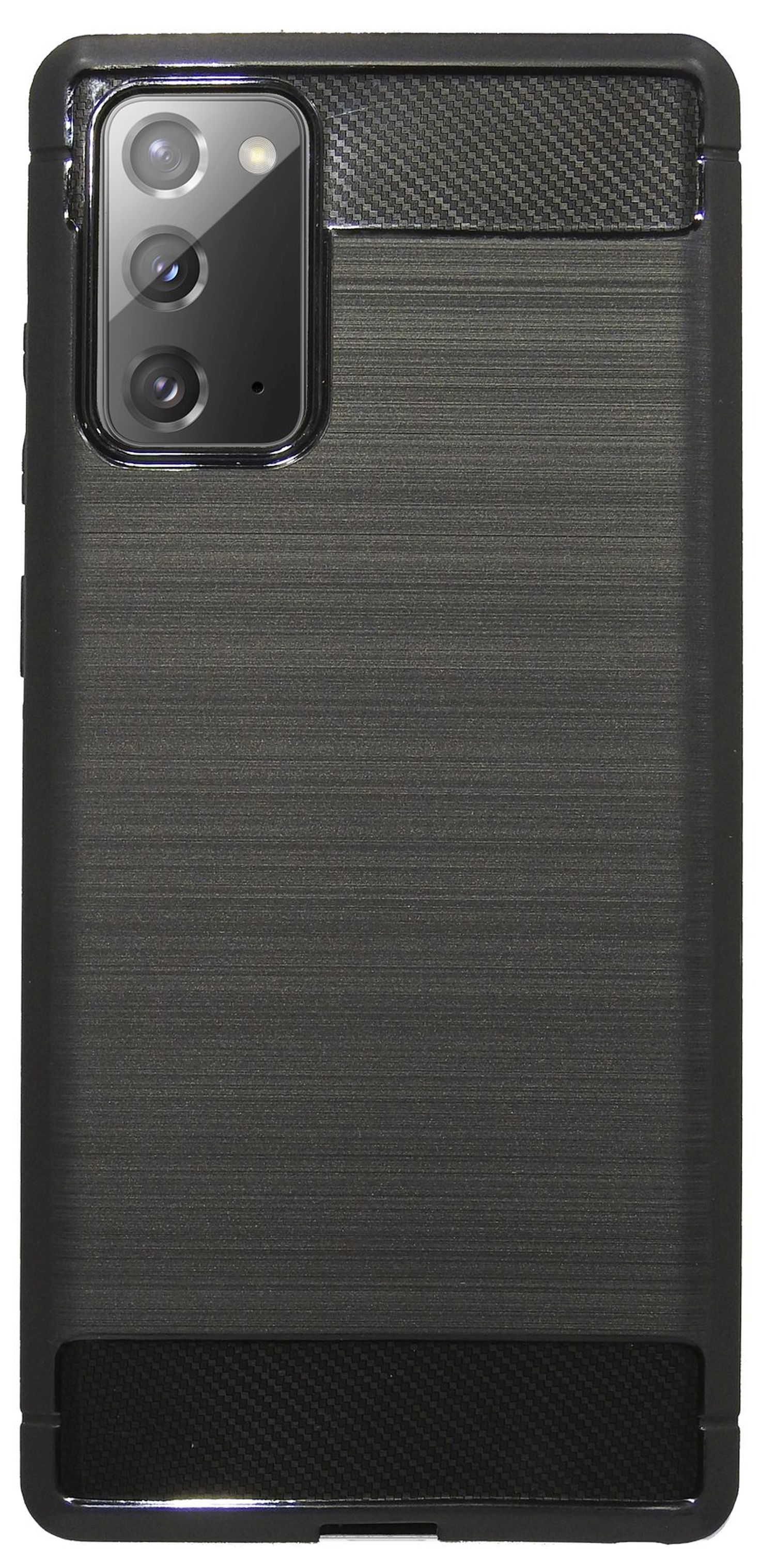 COFI Carbon-Look Case, Bumper, Samsung, 20, Schwarz Note Galaxy