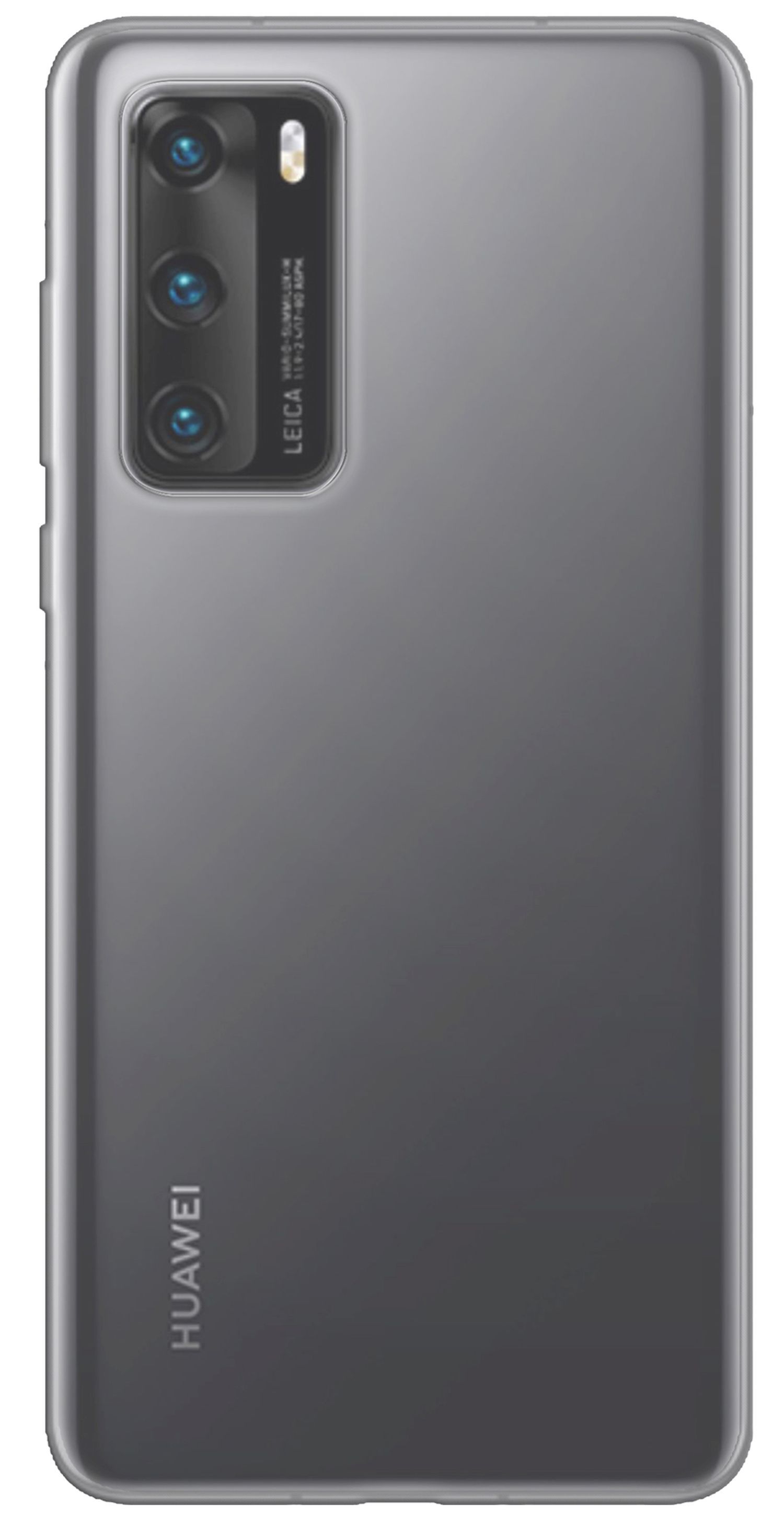 Ein graues Smartphone mit mehreren Rückkameras.