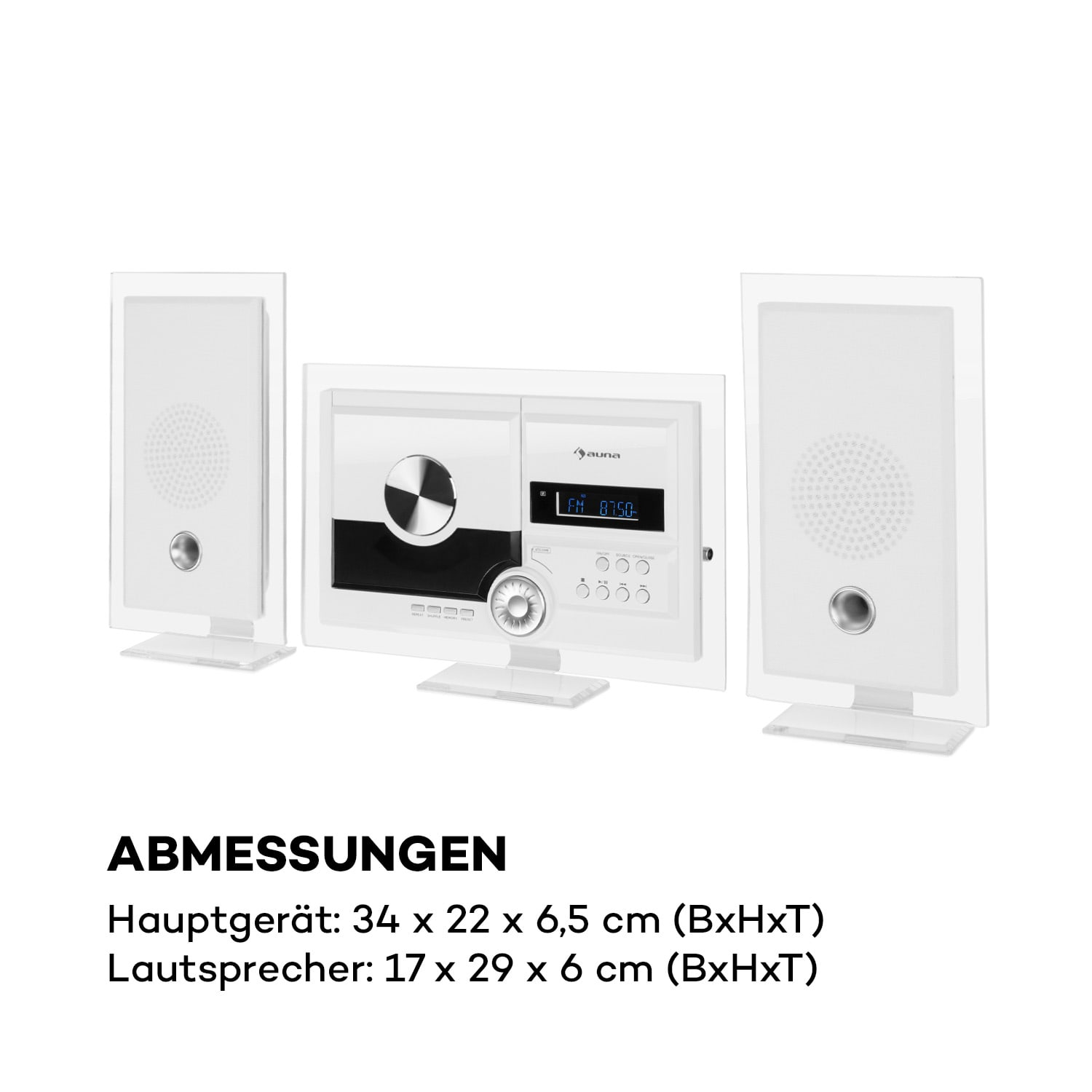 Stereoanlage DAB+ Stereo AUNA Sonic (Weiß)